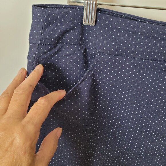 Coral Bay Womens Navy Polka Dot Skort Size 14 Cotton Polyester Blend - Picture 3 of 9